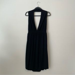 Express Black Deep V Dress Large